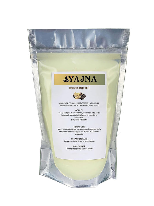 Organic Raw Cocoa Butter 100% Pure,Natural & Unrefined| Skin Moisturizer for Face, Body & Hair| 8 OZ/230 GM Ivory/White Grade a | DIY Creams, Balms, Lotions, Soaps| Softens Dry & Tough Skin