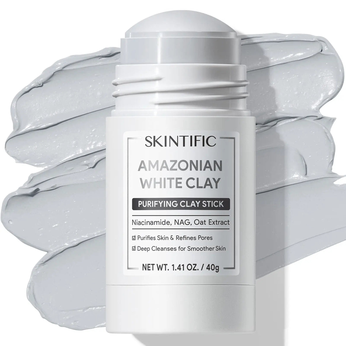SKINTIFIC Clay Stick Collection 5 Masks for Every Skin Concern - Alaska Volcano Clay Stick / Mugwort anti Pores & Acne Clay Stick / Niacinamide Bright Boost Clay Stick / Amazon White Purifying Clay Stick / PDRN Rose Clay Stick